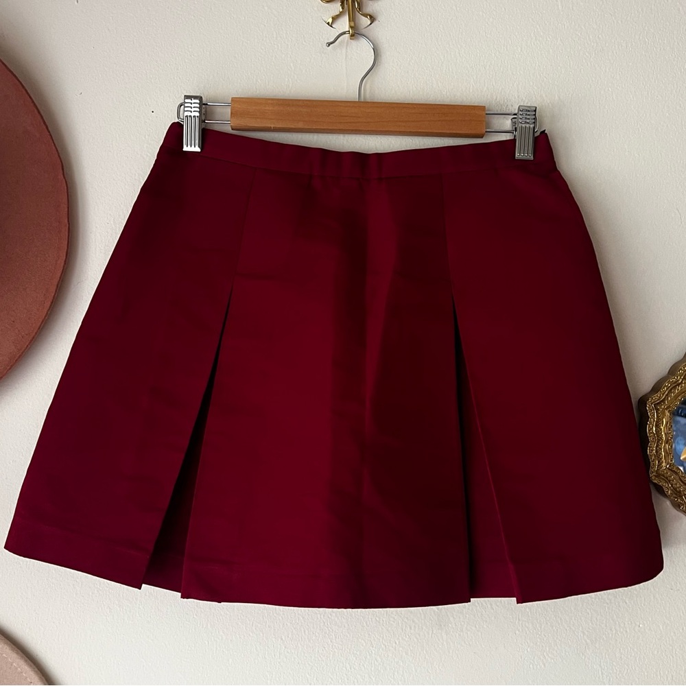 RED Valentino Burgundy Mini Skirt
